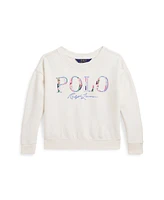 Polo Ralph Lauren Toddler and Little Girls Logo Loopback Fleece Boxy Sweatshirt