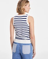 On 34th Women's Mixed-Stripe Sleeveless Sweater Tank, Exclusively at Macy's