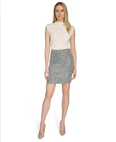 Calvin Klein Petite A-Line Side-Zip Skirt