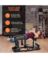 LifePro GluteBlast Hip Thrust Machine – Premium Home Gym Glute & Squat Bench with Resistance Bands
