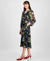 Anne Klein Women's Floral-Print Maxi Dress