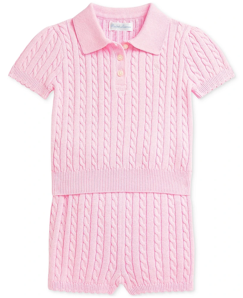 Polo Ralph Lauren Baby Mini-Cable Shirt & Short Set