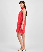 Anne Klein Women's Lace Mini Sleeveless Shift Dress