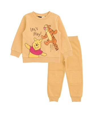 Winnie the Pooh Baby Boys Disney Lion King Mickey Mouse Toy Story Fleece Sweatshirt and Pants Outfit Set