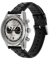 Emporio Armani Men's Chronograph Black Leather Strap Watch 42mm