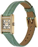 Emporio Armani Women's Green Leather Strap Watch 20mm