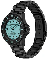 Emporio Armani Men's Automatic Sea Explorer Black-Tone Stainless Steel Bracelet Watch 43mm