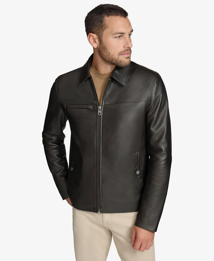 Andrew Marc Black Label Men's Gosford Leather Jacket