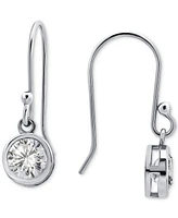 Giani Bernini Cubic Zirconia Bezel Drop Earrings in 18k Gold-Plated Sterling Silver, Created for Macy's
