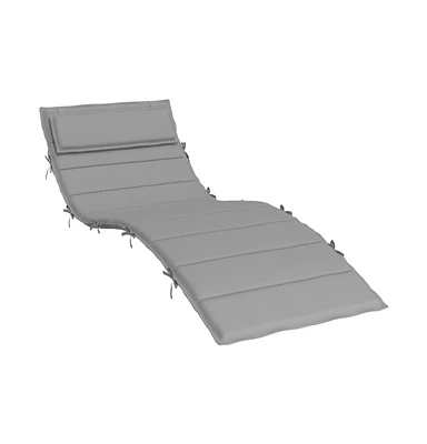 Sun Lounger Cushion Gray 70.9"x23.6"x1.6" Oxford Fabric