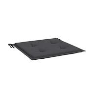 vidaXL Garden Chair Cushions 2 pcs Anthracite 19.7"x19.7"x1.2" Oxford Fabric