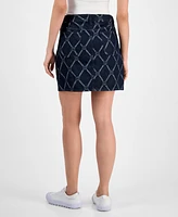 Hugo Women's Denim Chain-Logo-Print Mini Skirt