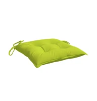 vidaXL Chair Cushions pcs Bright Green 15.7"x15.7"x2.8" Oxford Fabric