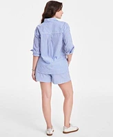 On 34th Womens Striped Shirt Striped Shorts Exclusively At Macys