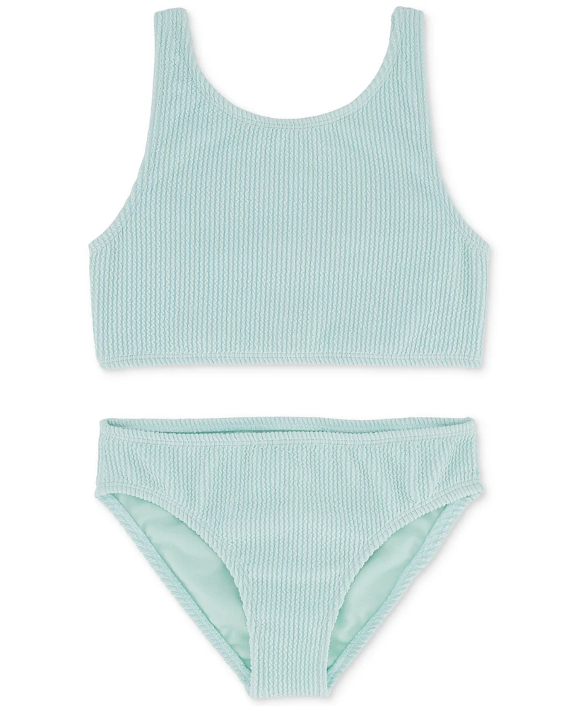 Roxy Big Girls Crinkle Texture Two-Piece Swimsuit Set