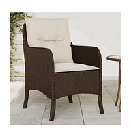 Patio Chairs with Cushions pcs Poly Rattan