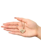 Juicy Couture Gold-Tone Crystal Heart Locket Pendant Necklace