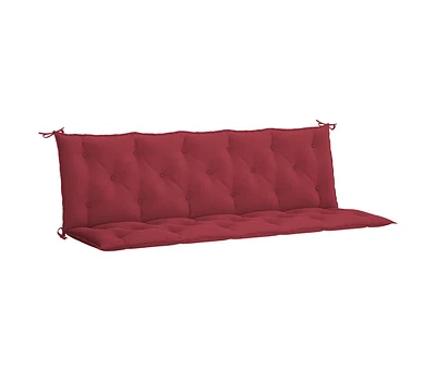 Garden Bench Cushion Wine Red 70.9"x(19.7"+19.7")x2.8" Oxford Fabric