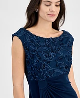 Connected Soutache Faux-Wrap Gown