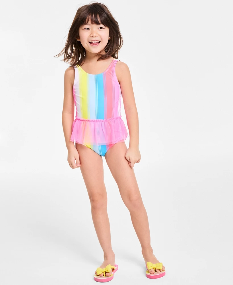 Epic Threads Toddler And Little Girls Striped Tutu One-Piece Swimsuit, Exclusively at Macy's