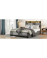 Slickblue Bed Frame with 4 Storage Drawers and 2 Usb Ports for Convenient Storage and Charging