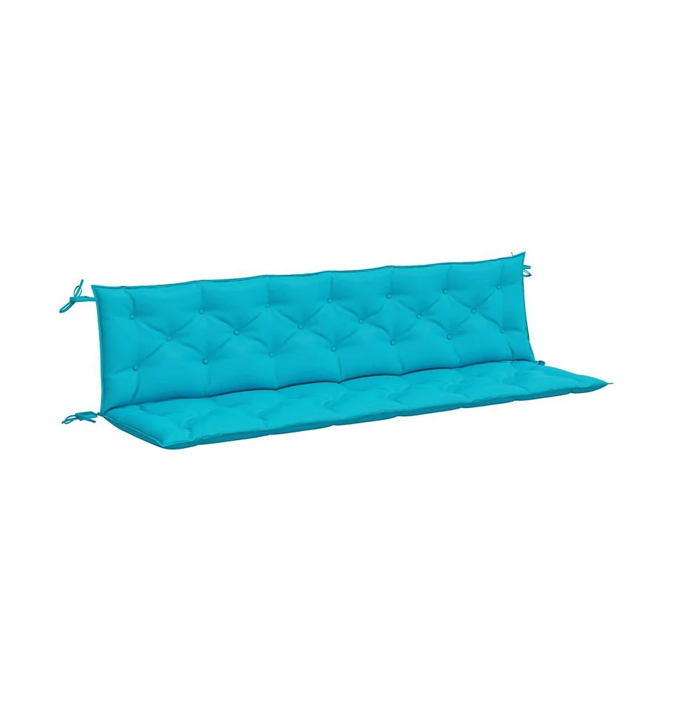 Garden Bench Cushions 2pcs Turquoise 78.7"x19.7"x2.8" Fabric