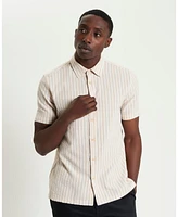 Ben Sherman Men's Seersucker Stripe Short Sleeve Shirt