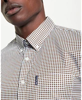 Ben Sherman Men's Geo-Print Short Sleeve Shirt