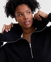 Id Ideology Plus Shawl-Collar Quarter-Zip Top, Exclusively at Macy's