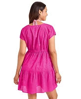 Tommy Bahama Women's Cotton V-Neck Mini Dress Cover-Up