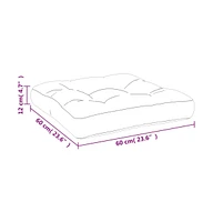 Pallet Cushion Gray 23.6"x23.6"x4.7" Fabric