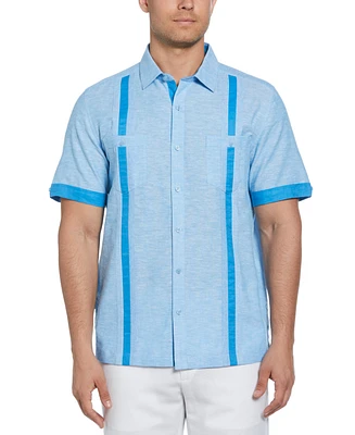 Cubavera Men's Cross-Dyed Short-Sleeve Pintucked Shirt
