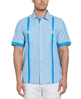 Cubavera Men's Cross-Dyed Short-Sleeve Pintucked Shirt