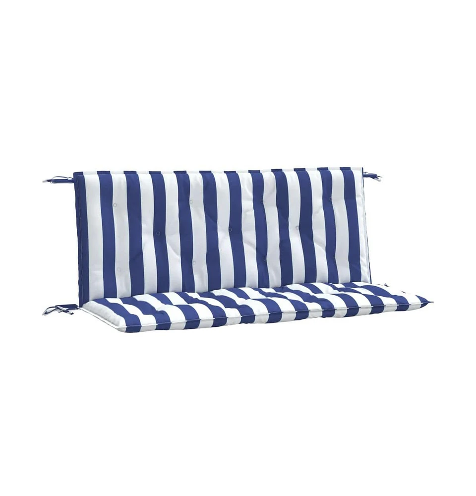 Garden Bench Cushions 2pcs Blue&White Stripe 47.2"x19.7"x2.8" Fabric