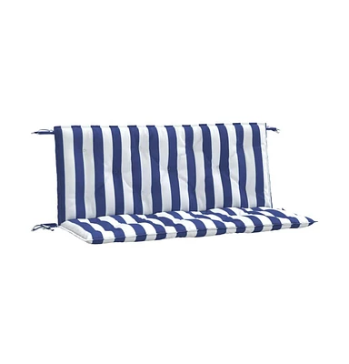 Garden Bench Cushions 2pcs Blue&White Stripe 47.2"x19.7"x2.8" Fabric