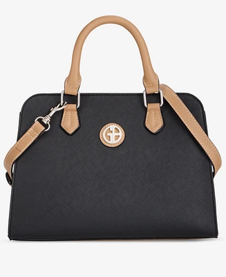 Giani Bernini Saffiano Structured Satchel Crossbody, Exclusively at Macy's