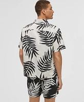 Mode of One Men's Large Palm Relaxed-Fit Printed Button-Down Camp Shirt, Exclusively at Macy's