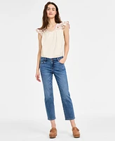 Liverpool Los Angeles Women's Kennedy Cropped Straight-Leg Denim Jeans