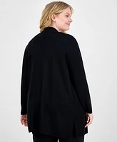 Anne Klein Plus Napa Open-Front Cardigan