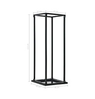 Firewood Rack with Base Black 14.6"x14.6"x44.5" Steel