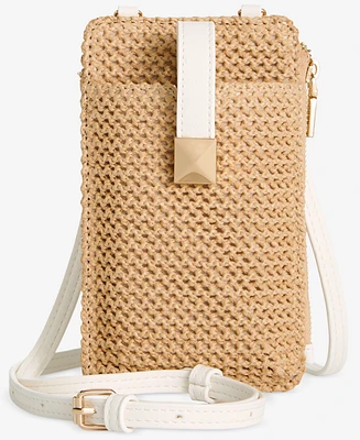 I.n.c. International Concepts Devvi Straw Phone Crossbody, Exclusively at Macy's