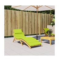 Sun Lounger Cushion Bright Green 73.2"x22.8"x1.6" Oxford Fabric