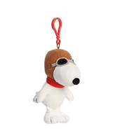 Aurora Mini Flying Ace Keychain Peanuts Adorable Plush Toy White 5