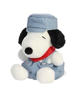 Aurora Mini Palm Pals Train Engineer Snoopy Peanuts Adorable Plush Toy Blue 5