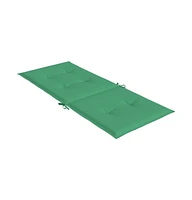 vidaXL Garden Highback Chair Cushions 6 pcs Green 47.2"x19.7"x1.2" Fabric