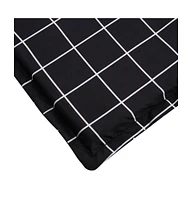 Sun Lounger Cushion Black Check Pattern Oxford Fabric