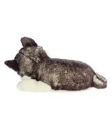 Aurora Medium Sleepy Husky Pup Miyoni Tots Adorable Plush Toy Gray 10"