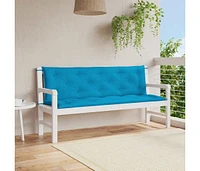 Garden Bench Cushion Light Blue 59.1"x(19.7"+19.7")x2.8" Oxford Fabric