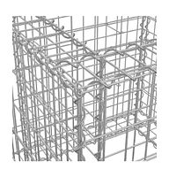 Gabion Basket Silver 27.6"x27.6"x25.6" Galvanized Iron