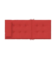 vidaXL Highback Chair Cushions 4 pcs Red Oxford Fabric